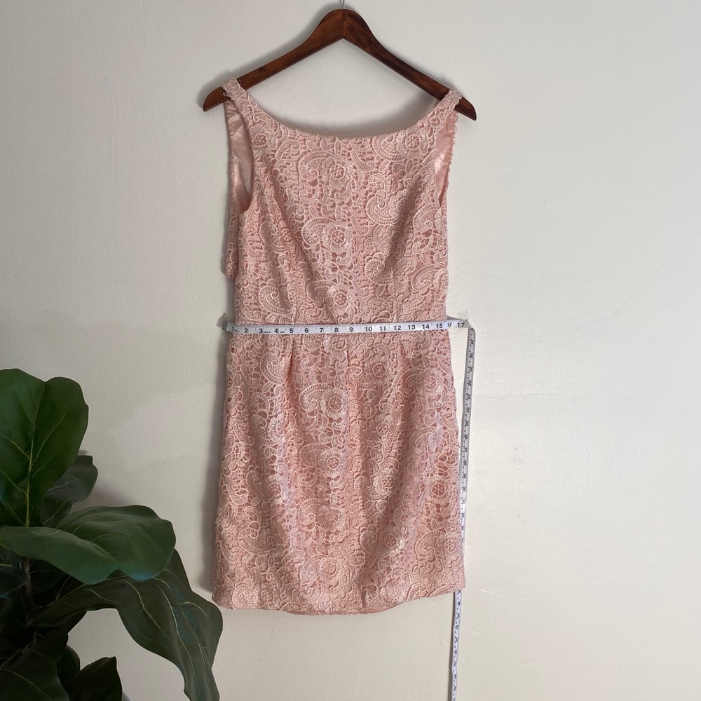 Beautiful pink lace dress with custom back